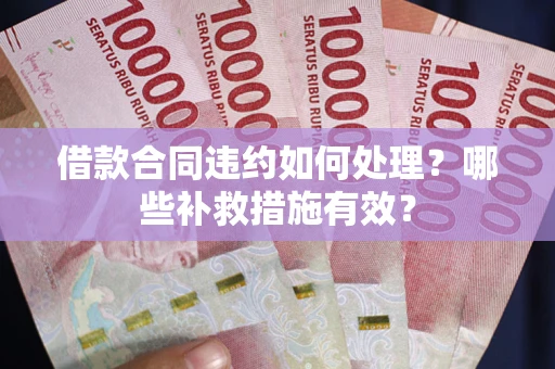 武汉借款合同违约如何处理？哪些补救措施有效？