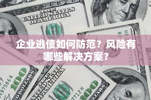 武汉企业逃债如何防范？风险有哪些解决方案？