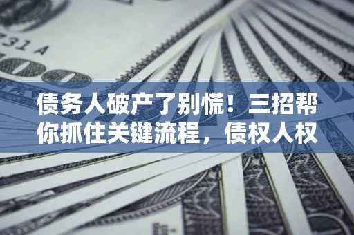 武汉债务人破产了别慌！三招帮你抓住关键流程，债权人权益不再缩水