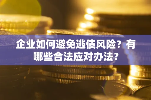 武汉企业如何避免逃债风险？有哪些合法应对办法？