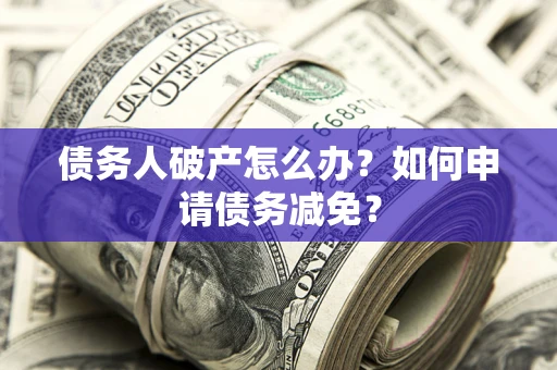 武汉债务人破产怎么办？如何申请债务减免？