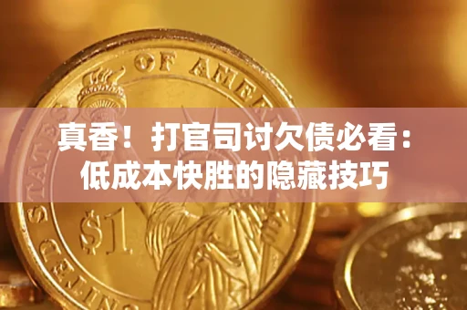 武汉真香！打官司讨欠债必看：低成本快胜的隐藏技巧