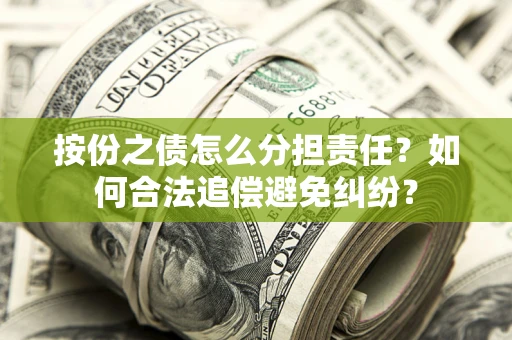 武汉按份之债怎么分担责任？如何合法追偿避免纠纷？